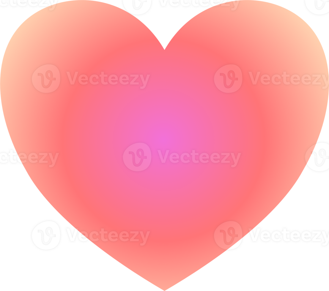 Y2k gradient heart png
