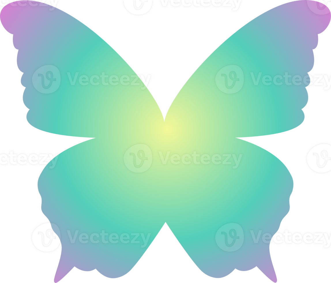 y2k gradient butterfly png