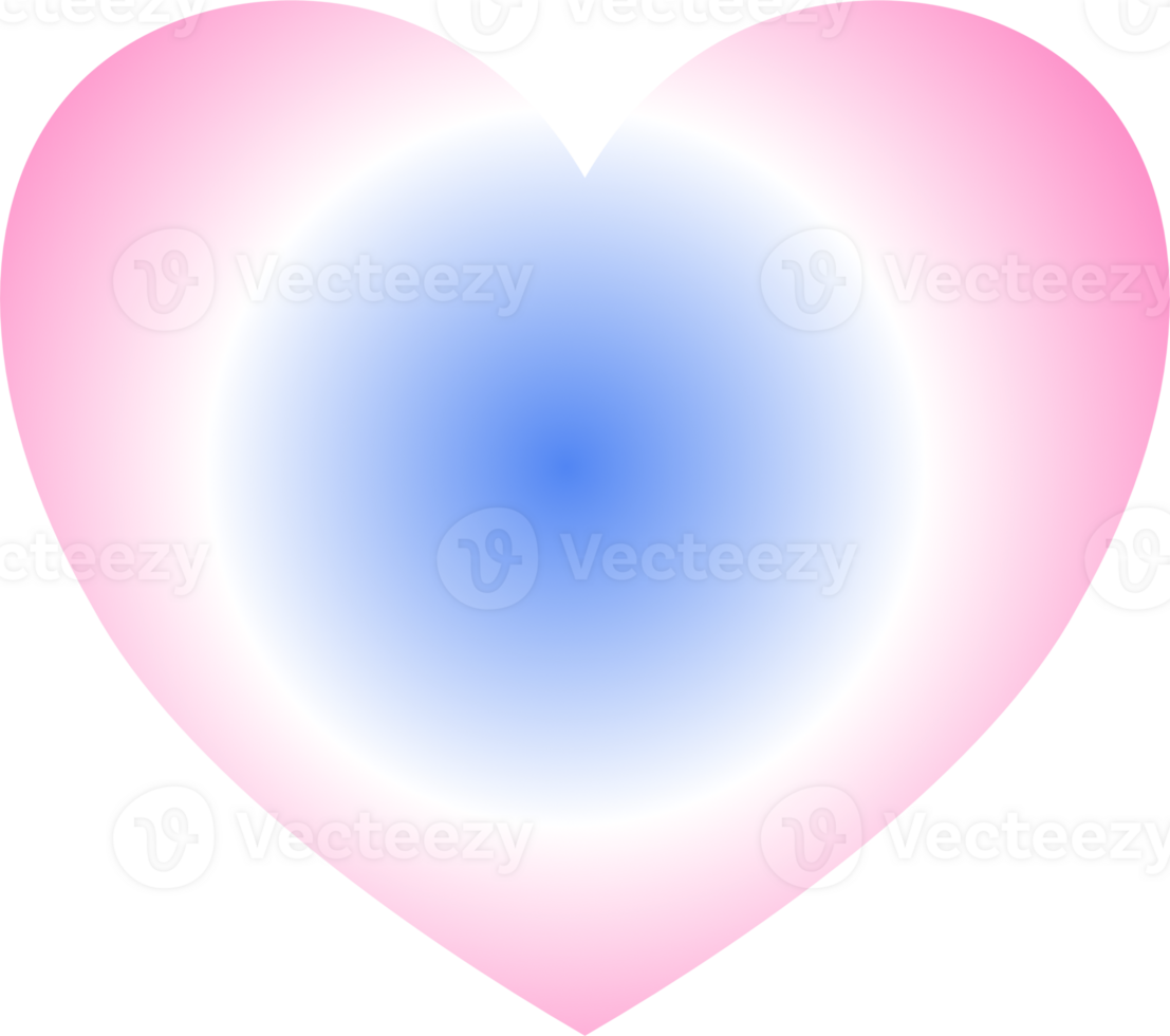 Y2k gradient heart png