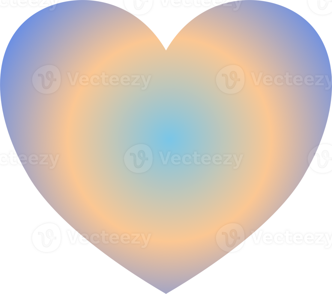 Y2k gradient heart png