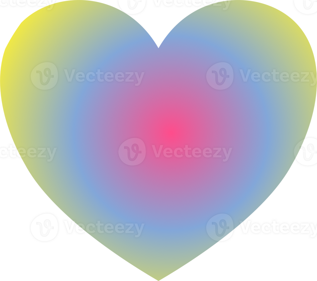 Y2k gradient heart png