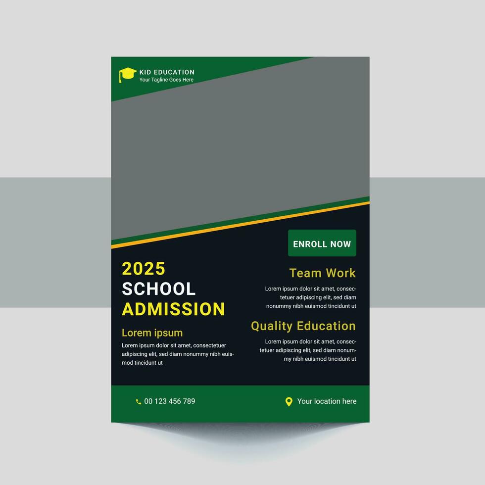 School admission flyer design set. back to school flyer design set. Back to school admission flyer. school admission template for flyer design vector