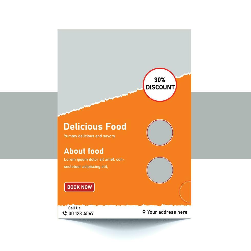 Elegant Restaurant Discount Offer And Product Promotion Flyer Template vector