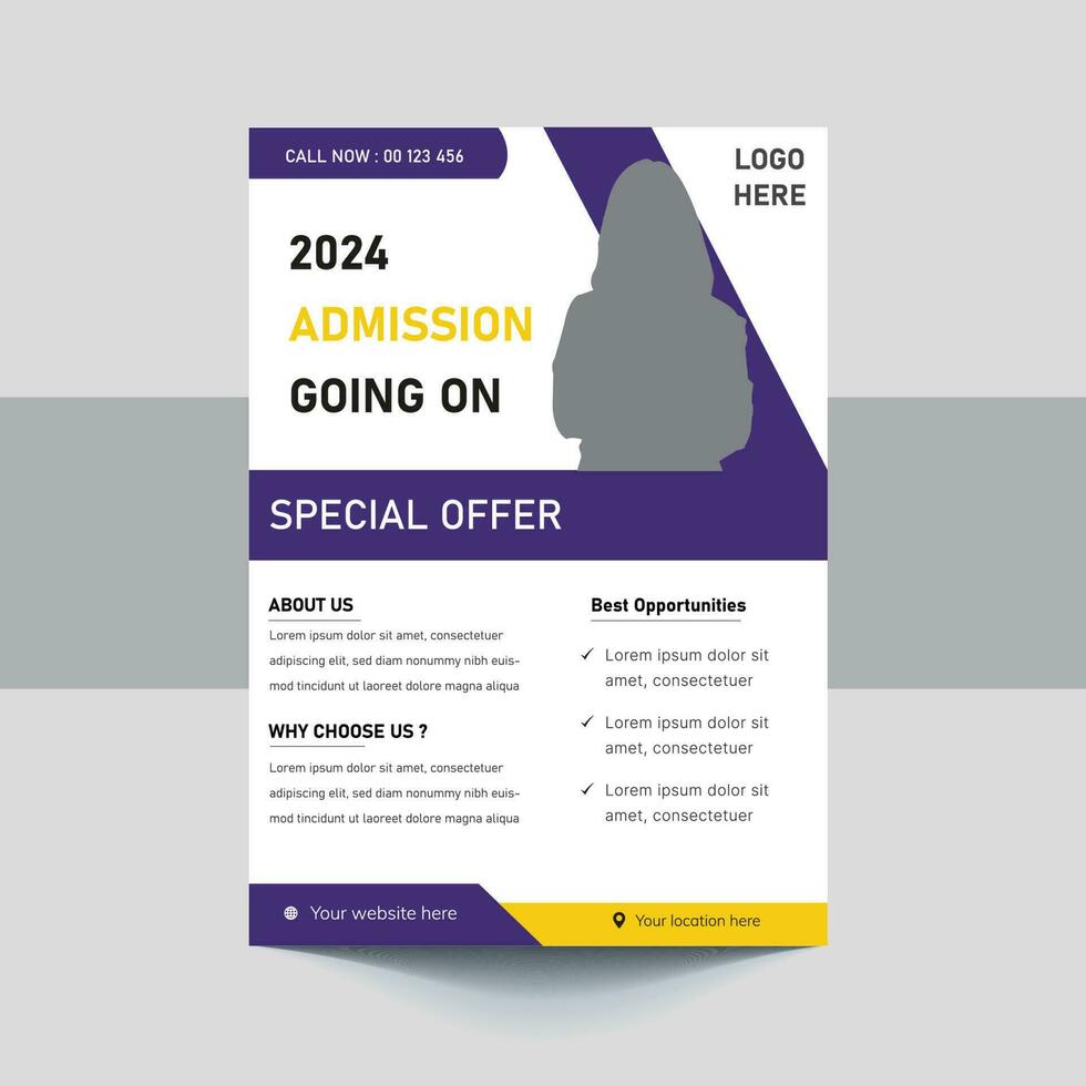 School admission flyer design set. back to school flyer design set. Back to school admission flyer. school admission template for flyer design vector