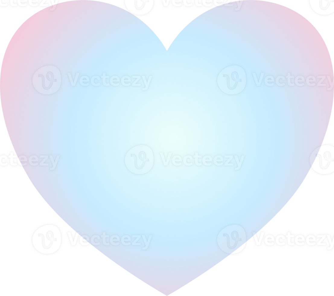 Y2k gradient heart png