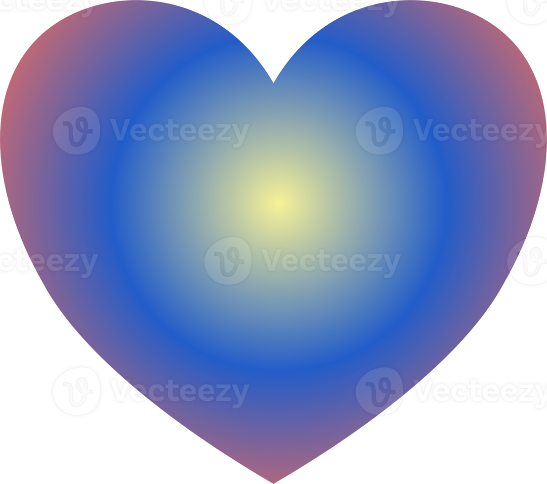 Y2k gradient heart png