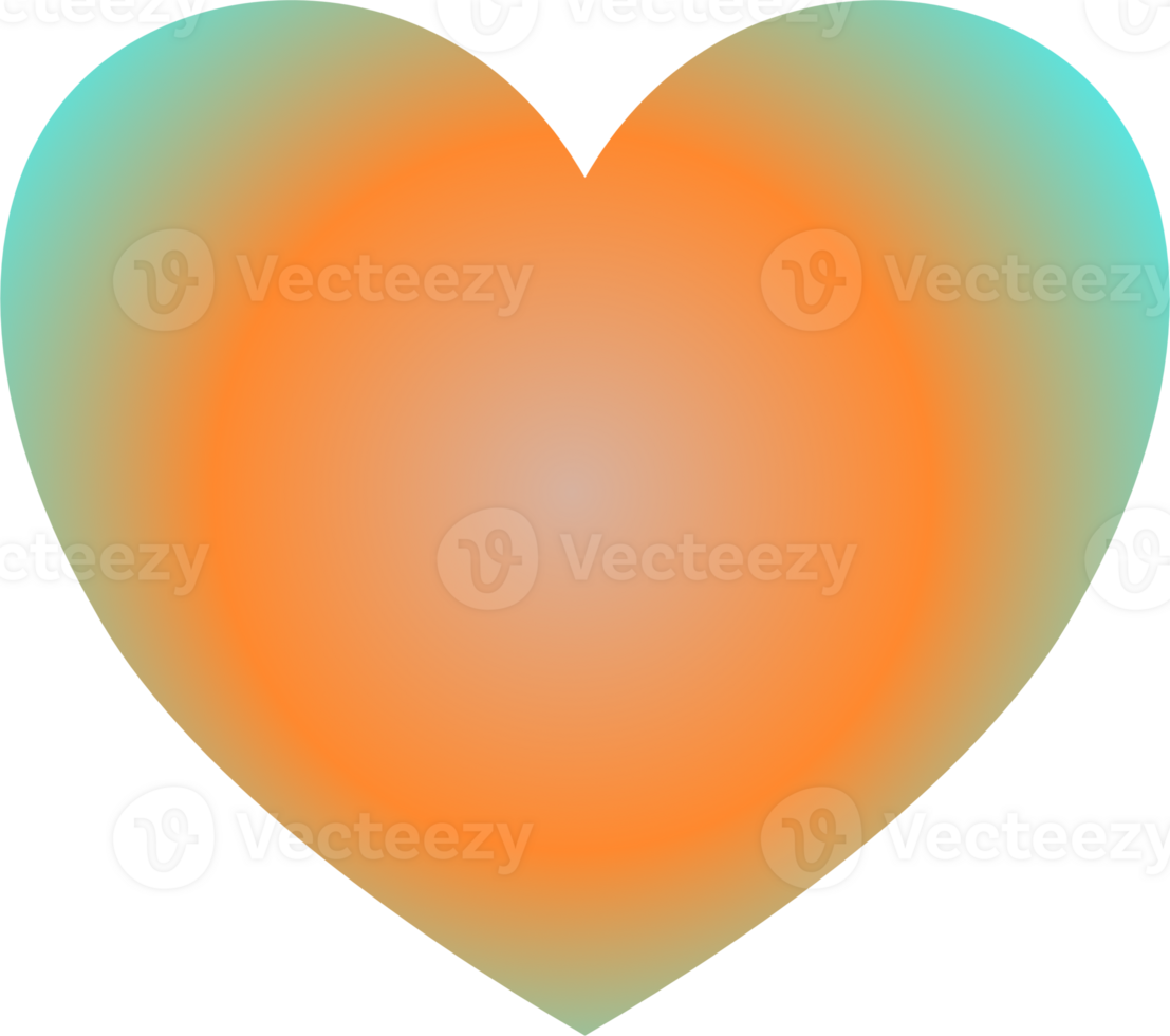 Y2k gradient heart png