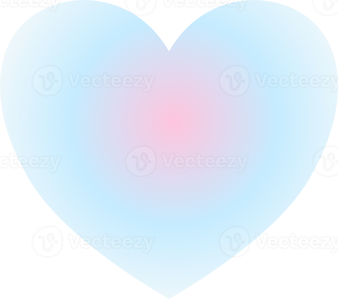 Y2k gradient heart png