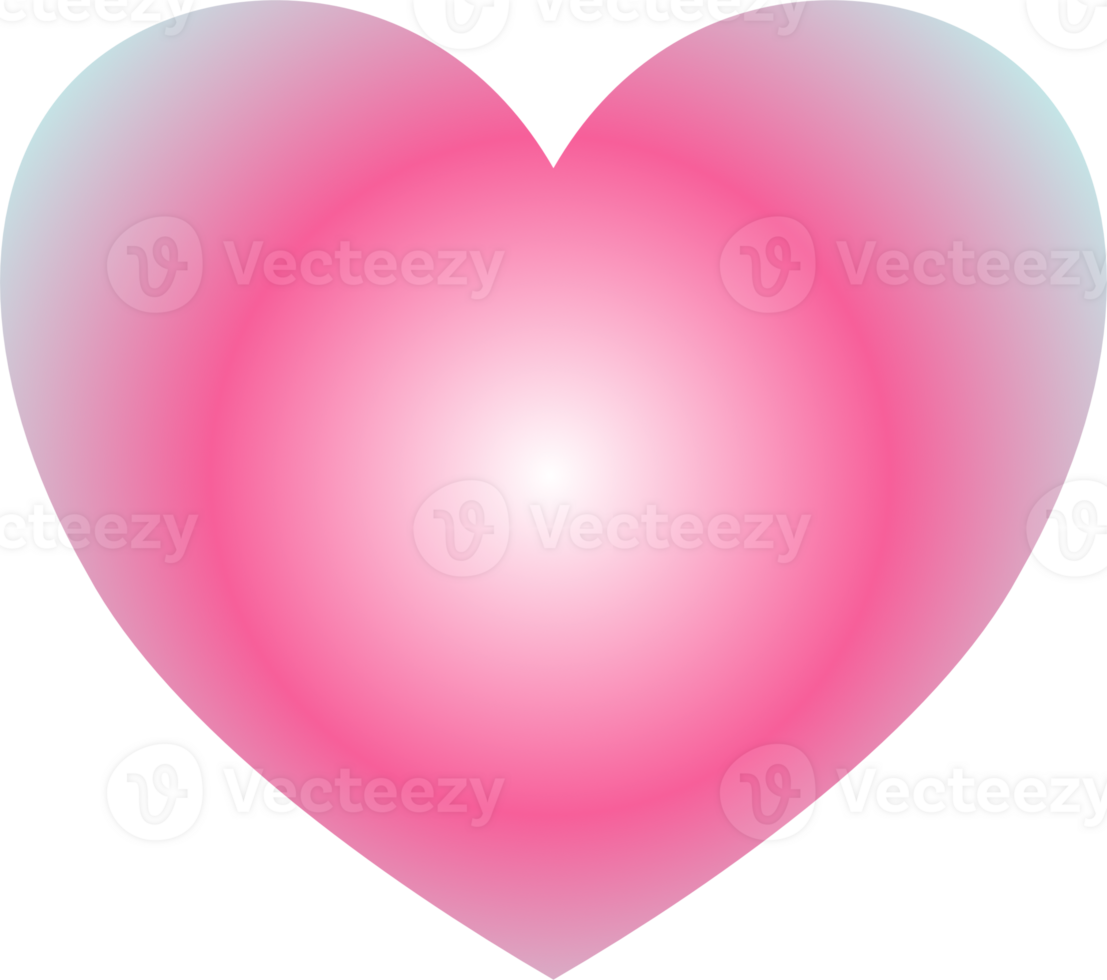 Y2k gradient heart png