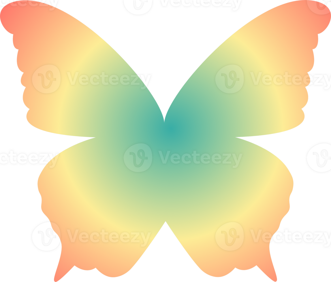 y2k gradient butterfly png