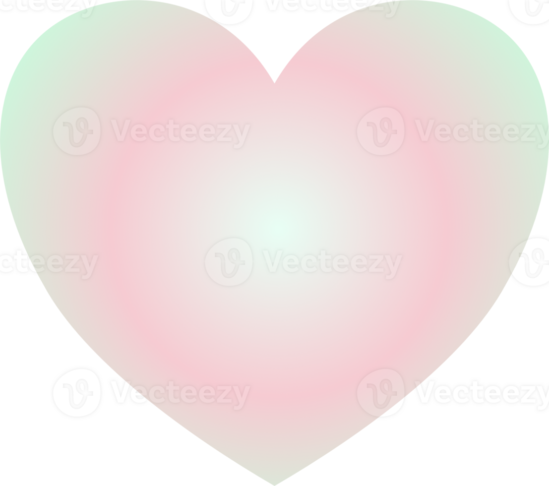 Y2k gradient heart png
