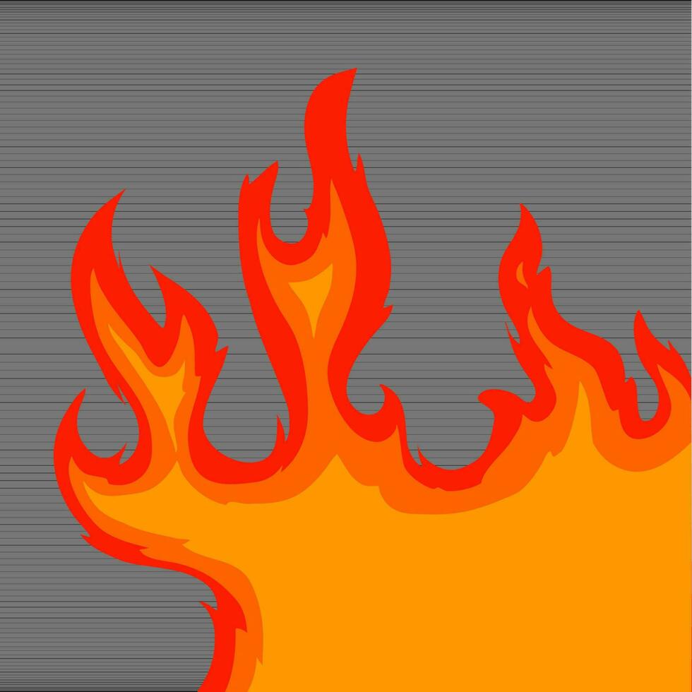 fuego y llamas, fuego ilustración para picante comida embalaje diseño, fuego fondo, ilustración de un ardiente fuego vector