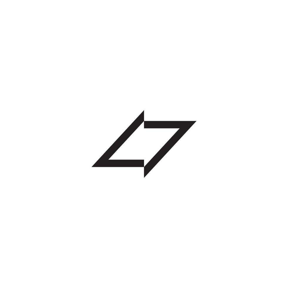 Dynamic L7 logo design simple and modern vector