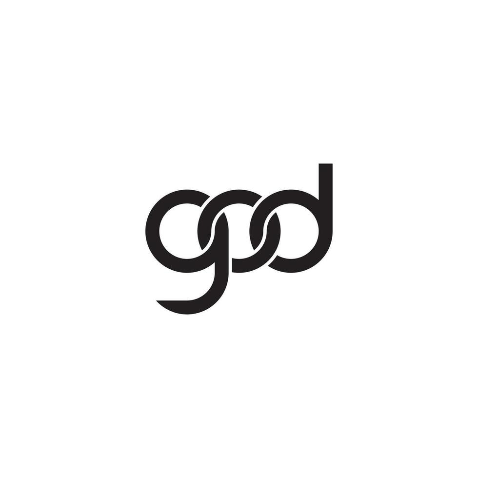 letras Dios monograma logo diseño vector