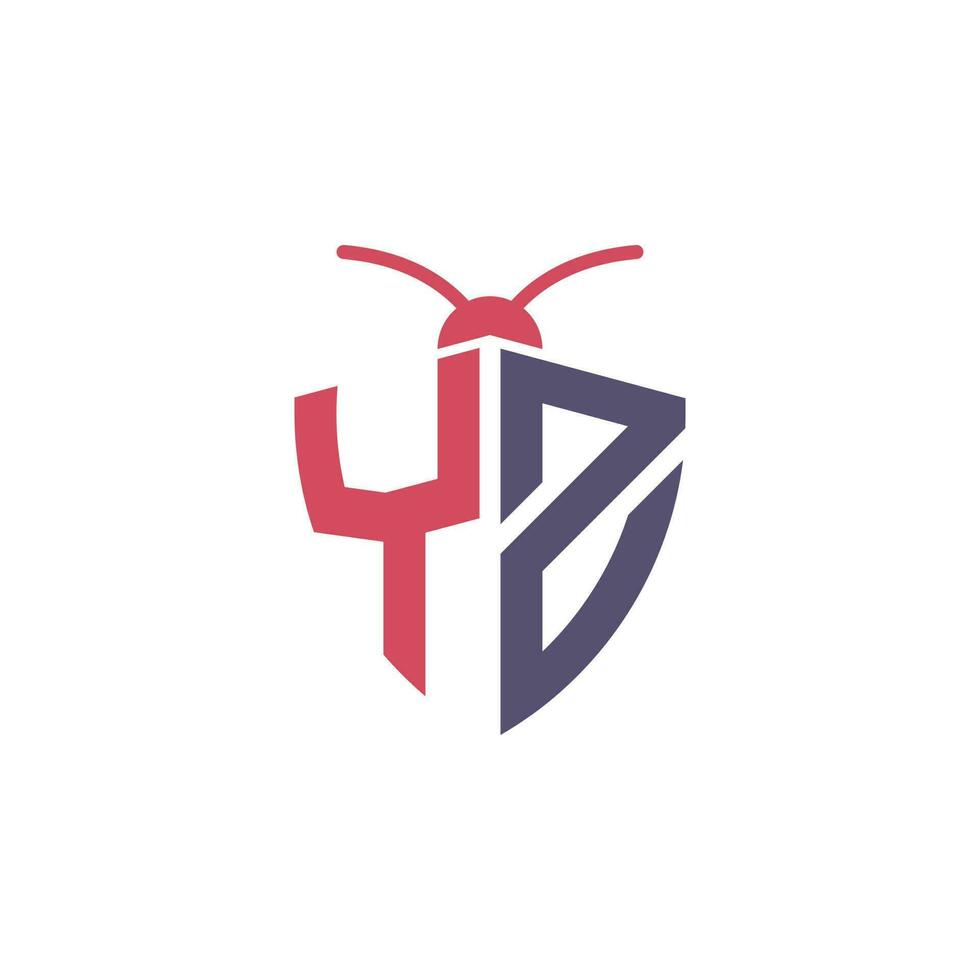 Letters YZ Pest Control Logo vector
