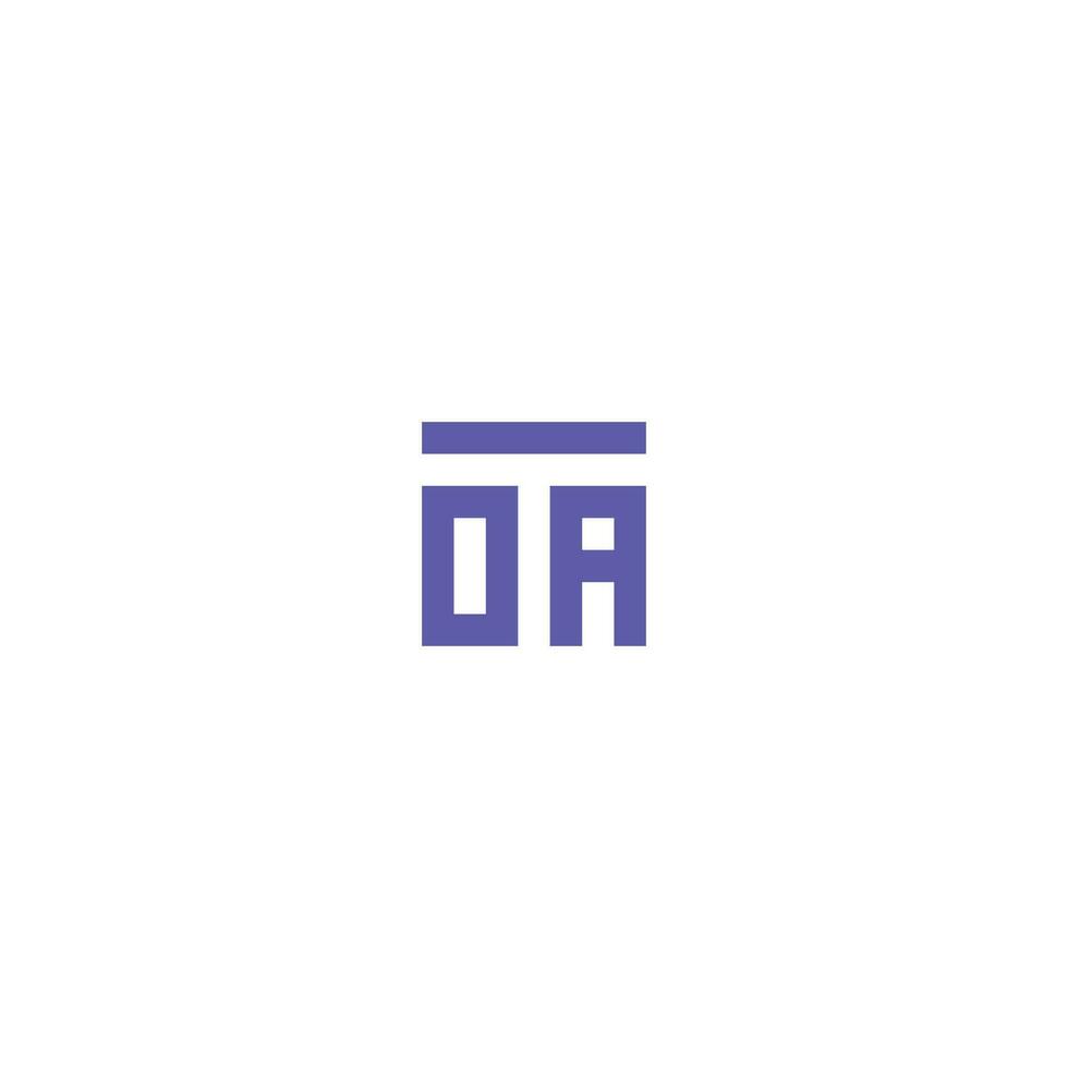 Letters TOA OAT Square Logo Minimal Simple Modern vector