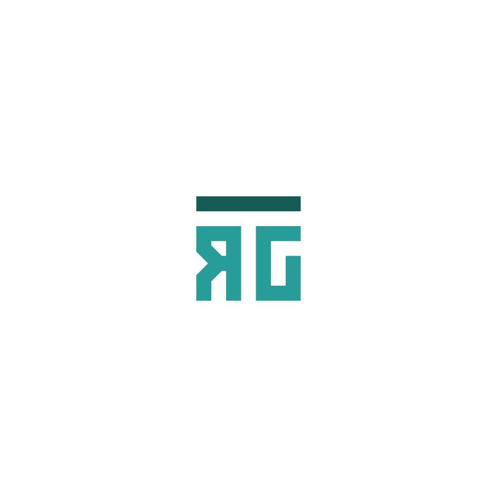 letras trg rgt cuadrado logo mínimo sencillo moderno vector
