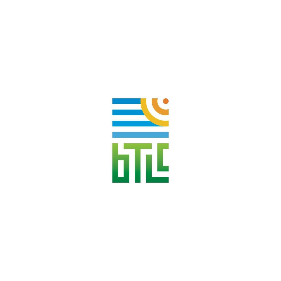 Letters BTLC Landscape Logo design vector