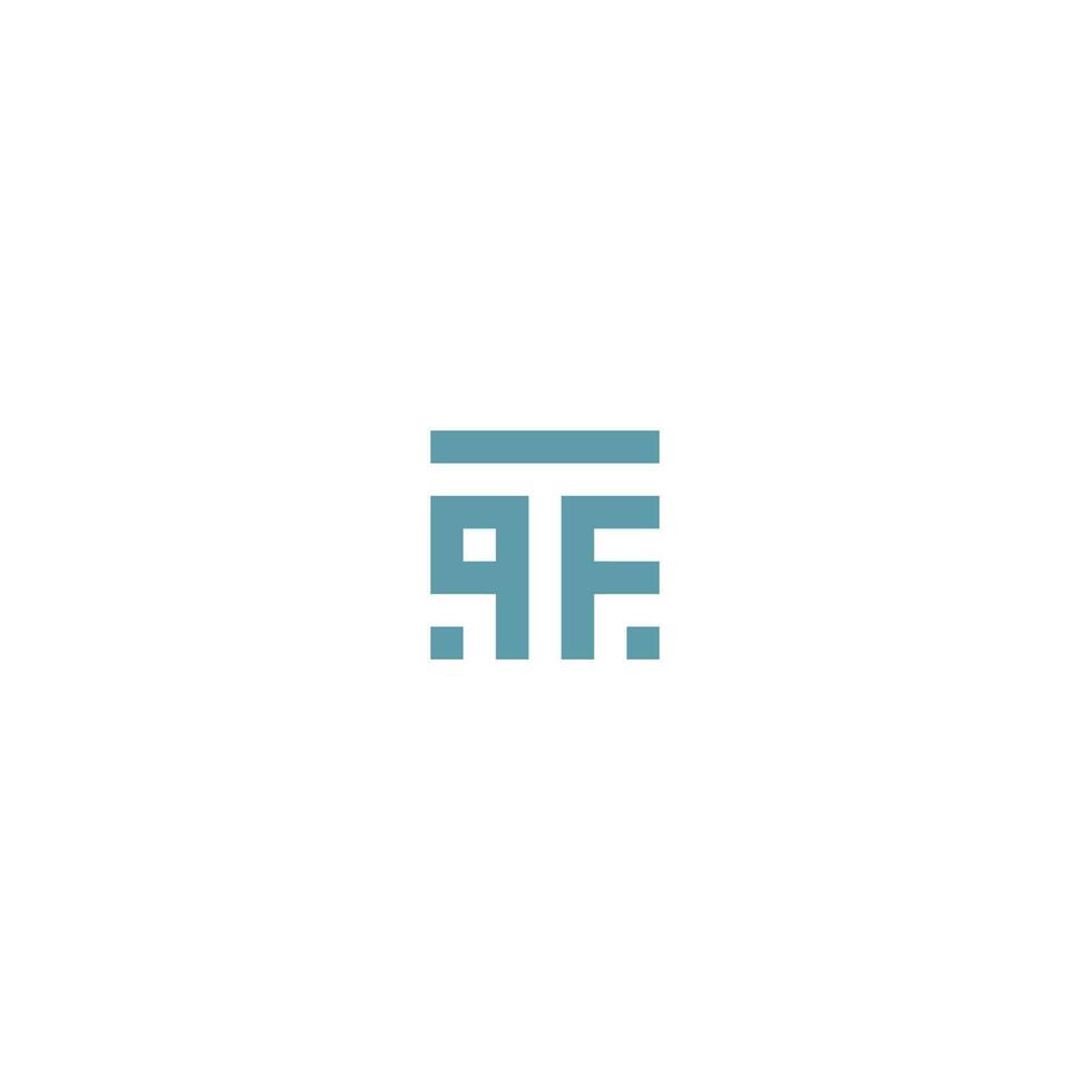 Letters TQF QFT Square Logo Minimal Simple Modern vector