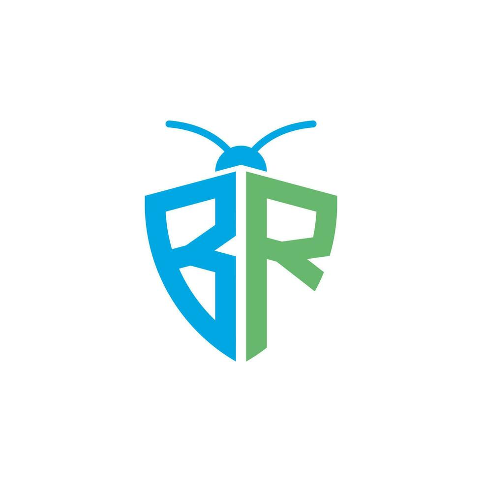 Letters BR Pest Control Logo vector