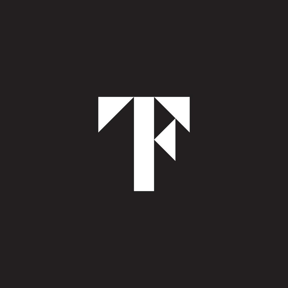 Letters TF or FT Logo design vector