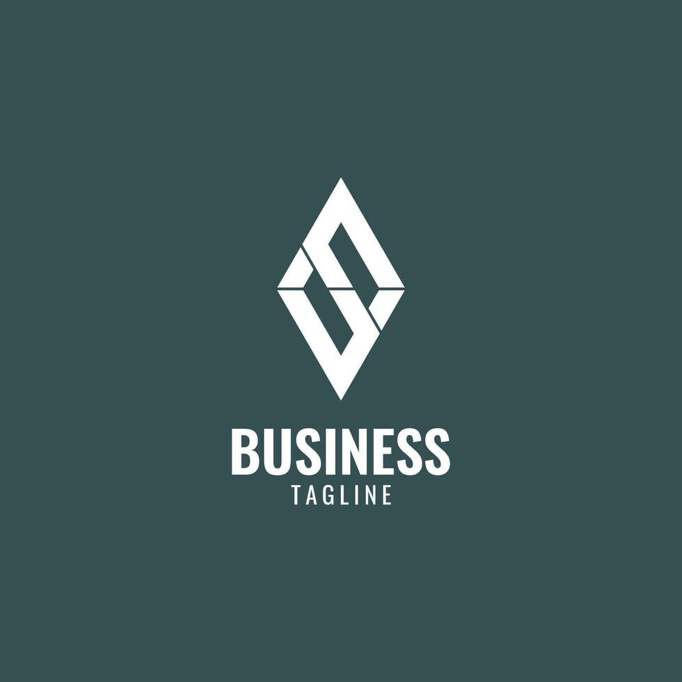 Initial letter FSF simple minimal logo design creative diamond vector