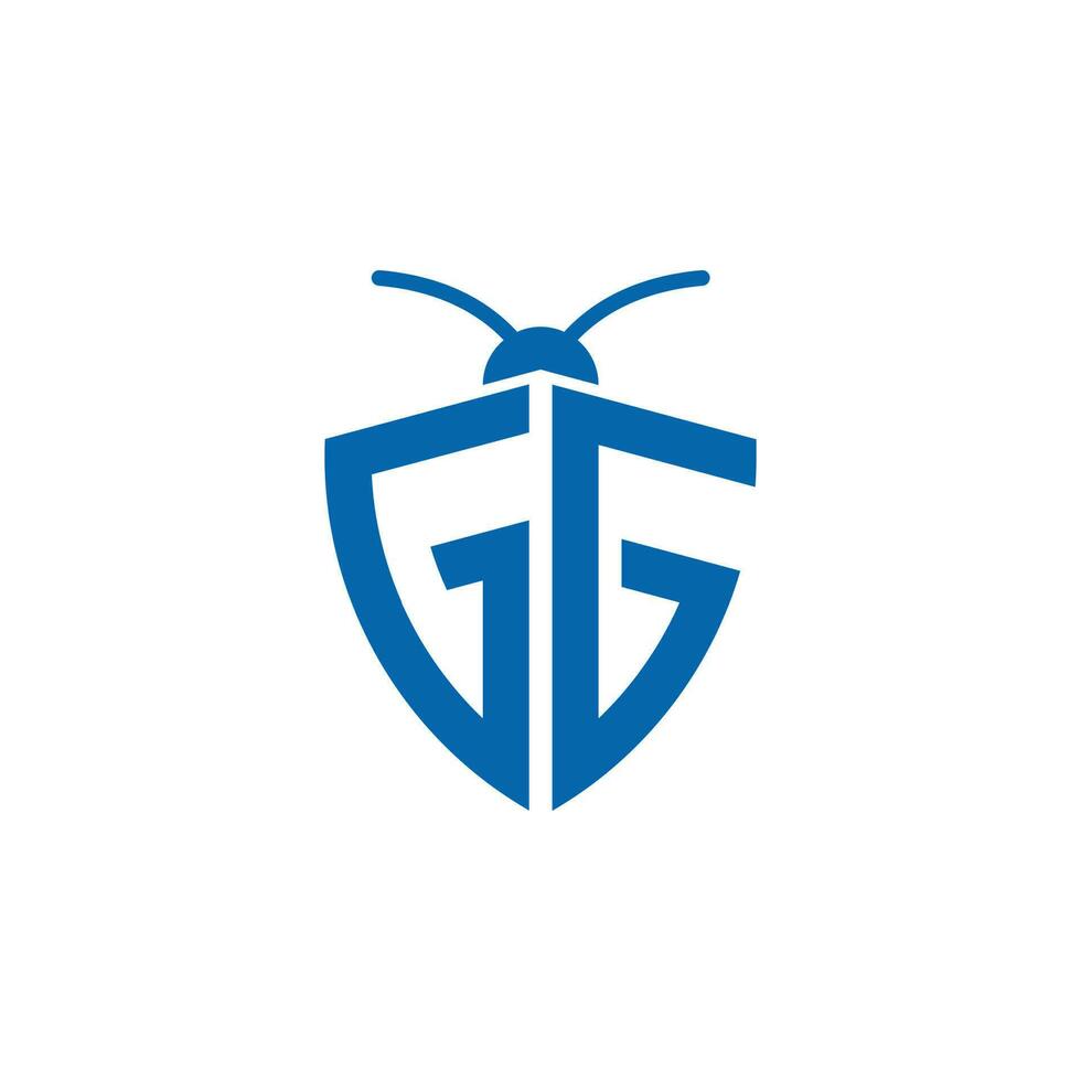 Letters GG Pest Control Logo vector