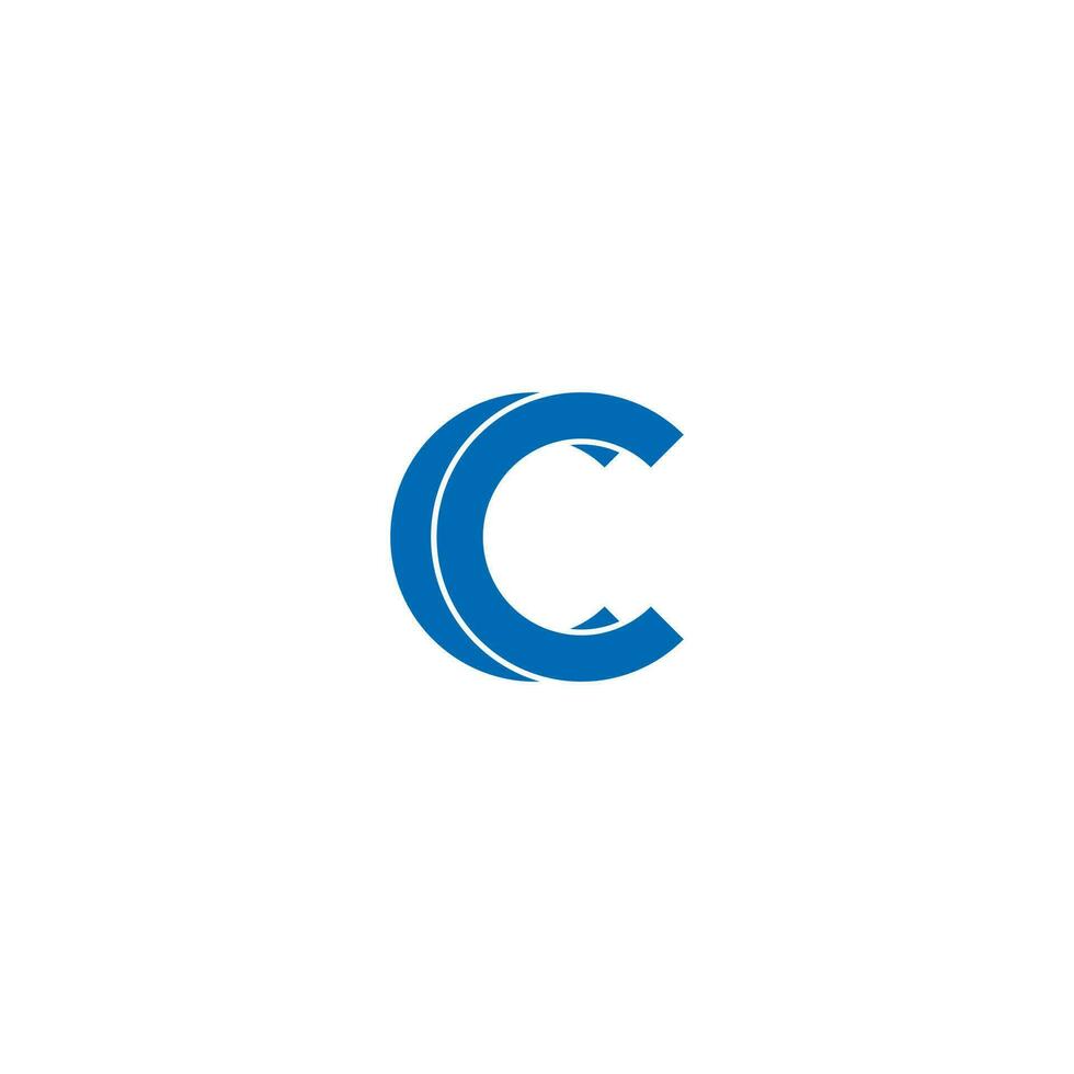 Bold letters CC Monogram logo design vector