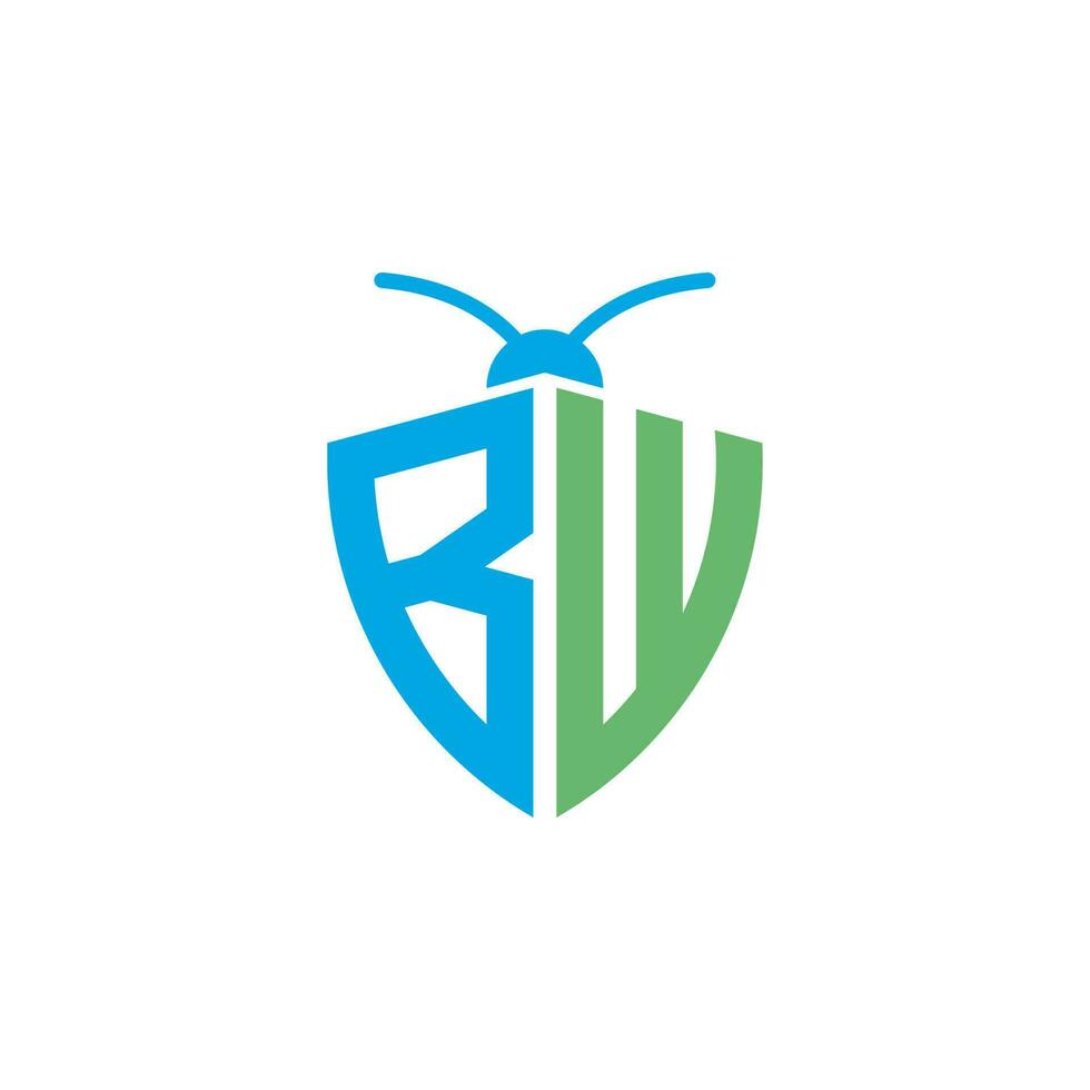Letters BW Pest Control Logo vector