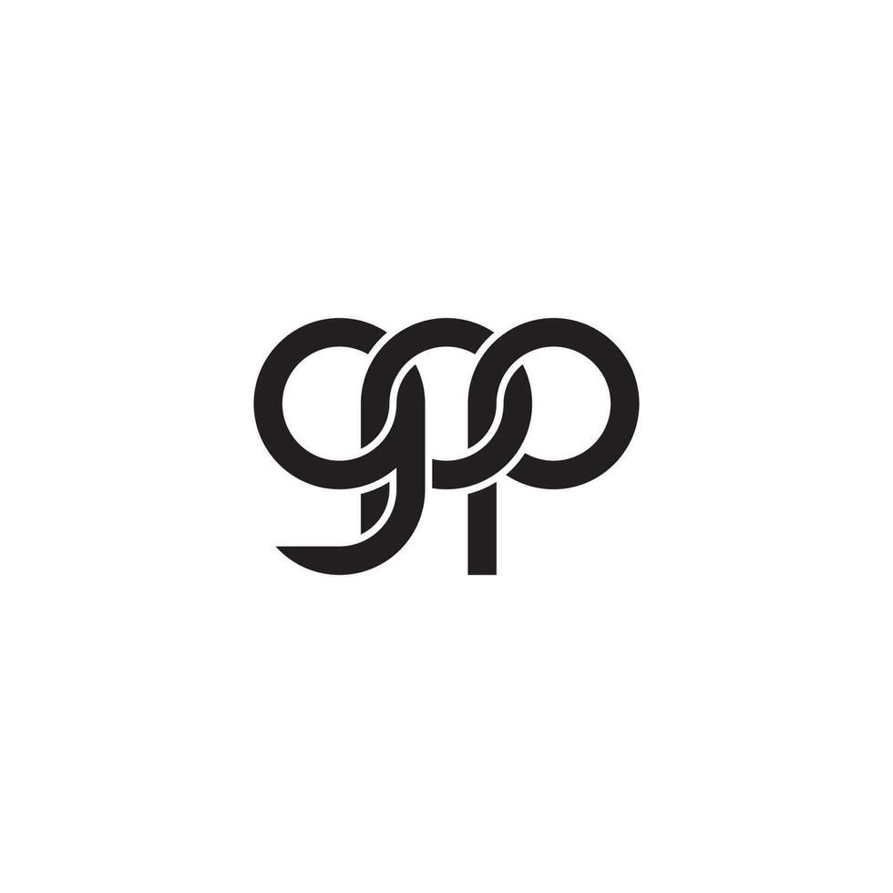 Letters GPP Monogram logo design vector