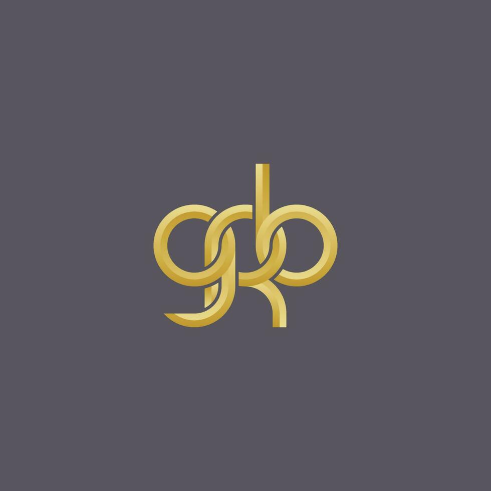 Letters GRB Monogram logo design vector