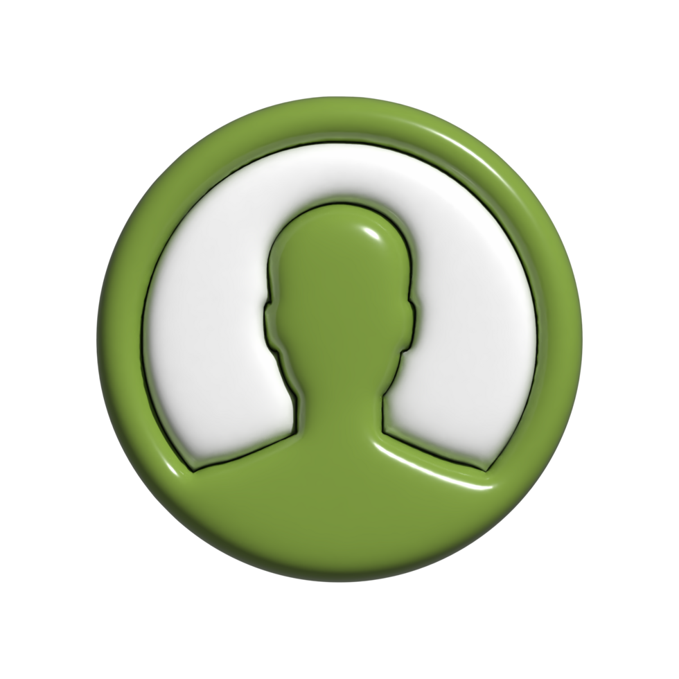 3d icon of men profile people png