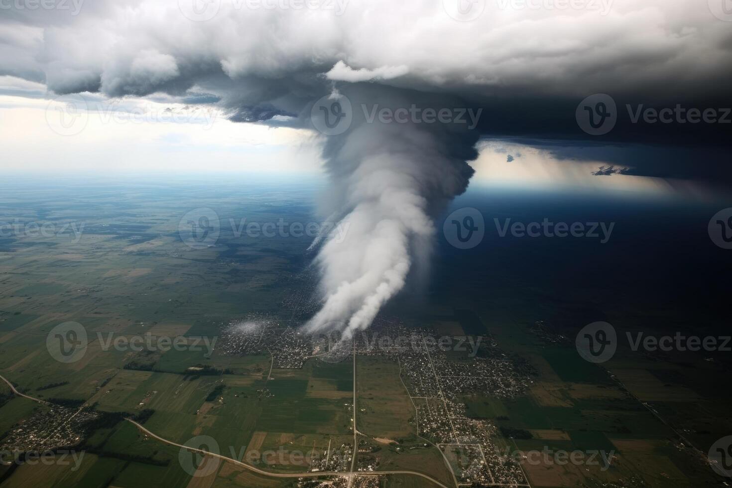 Hurricane aerial view, photo