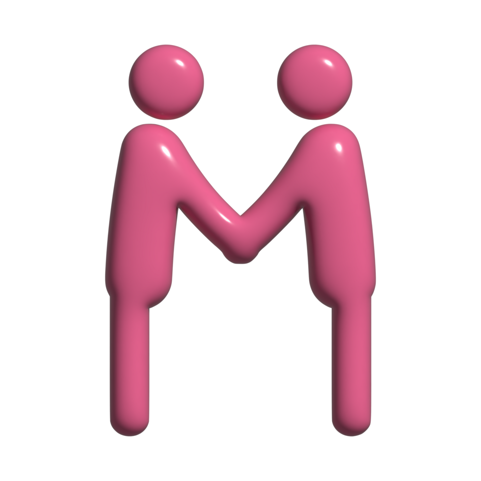 3d Symbol von Handschlag png