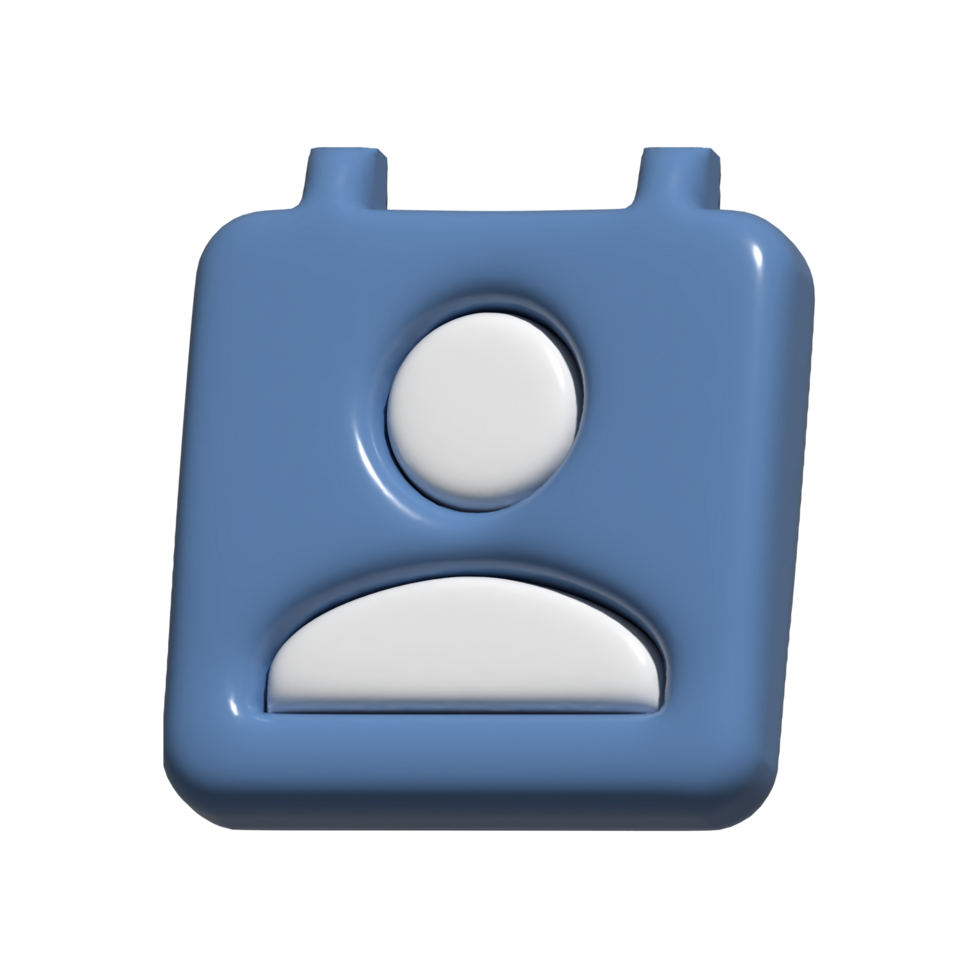 3d icon of profile contact people png