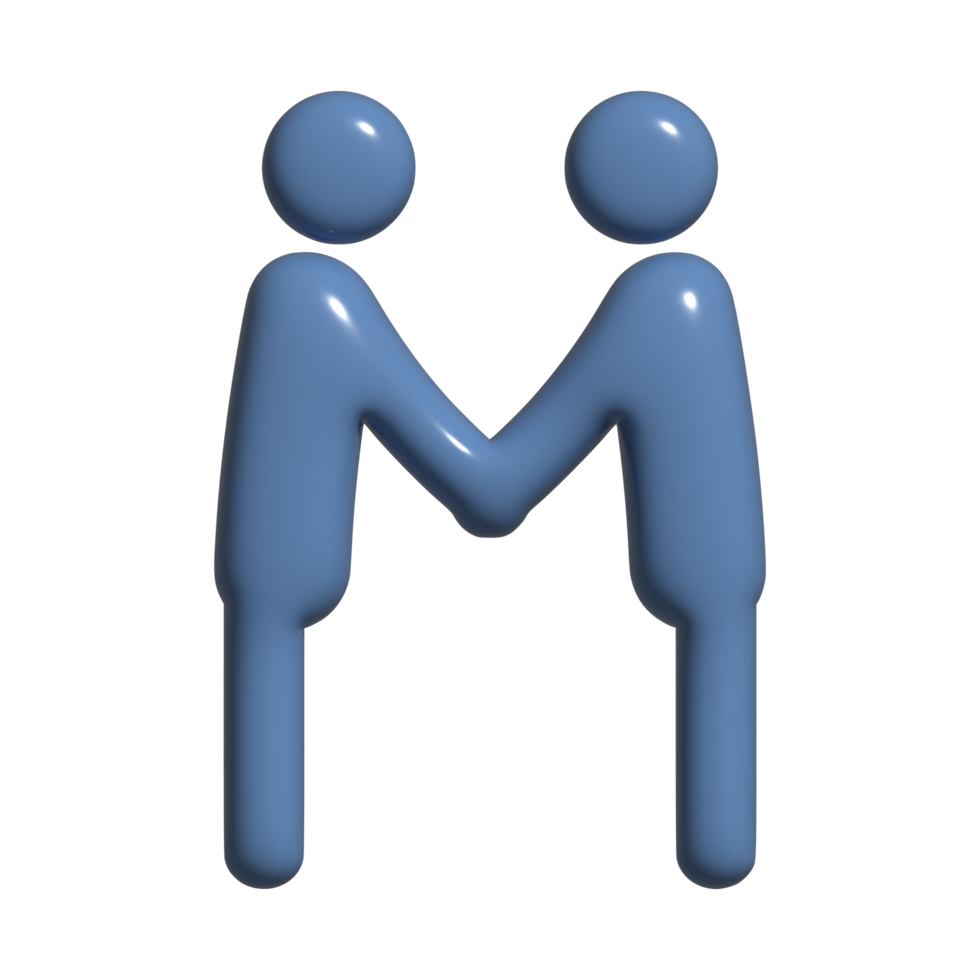 3d icon of handshake png