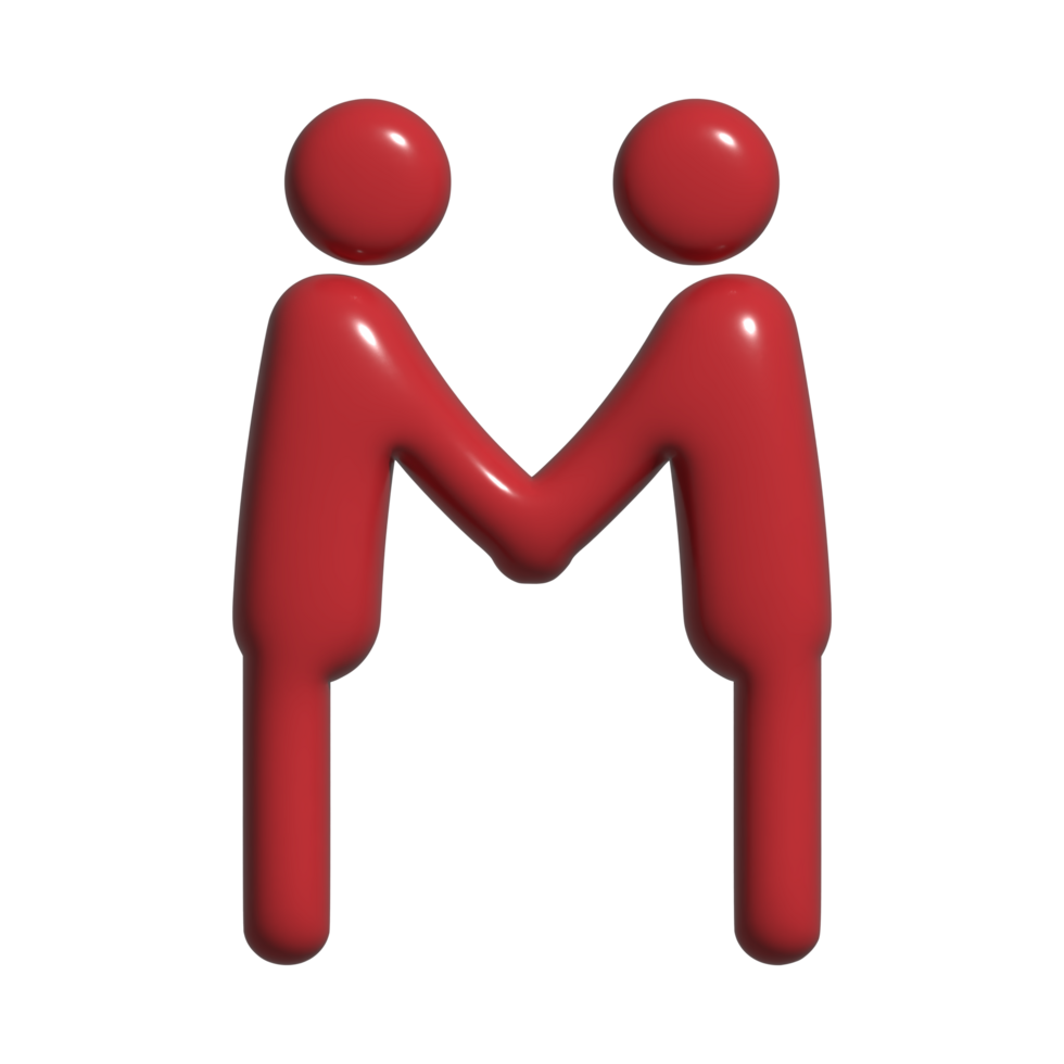 3d icon of handshake png