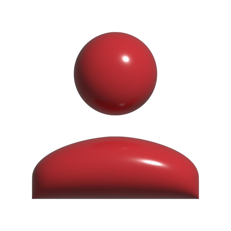 3d Symbol von Mann Profil png