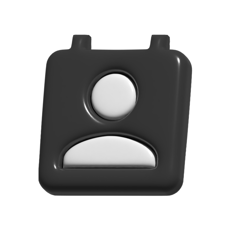 3d icon of profile contact people png