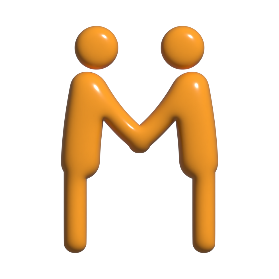 3d icon of handshake png