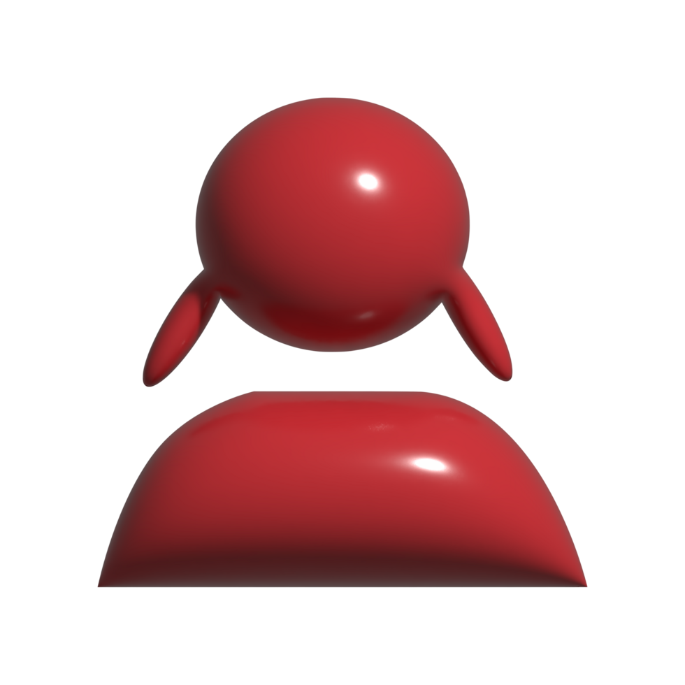 3d icon of female profile people png