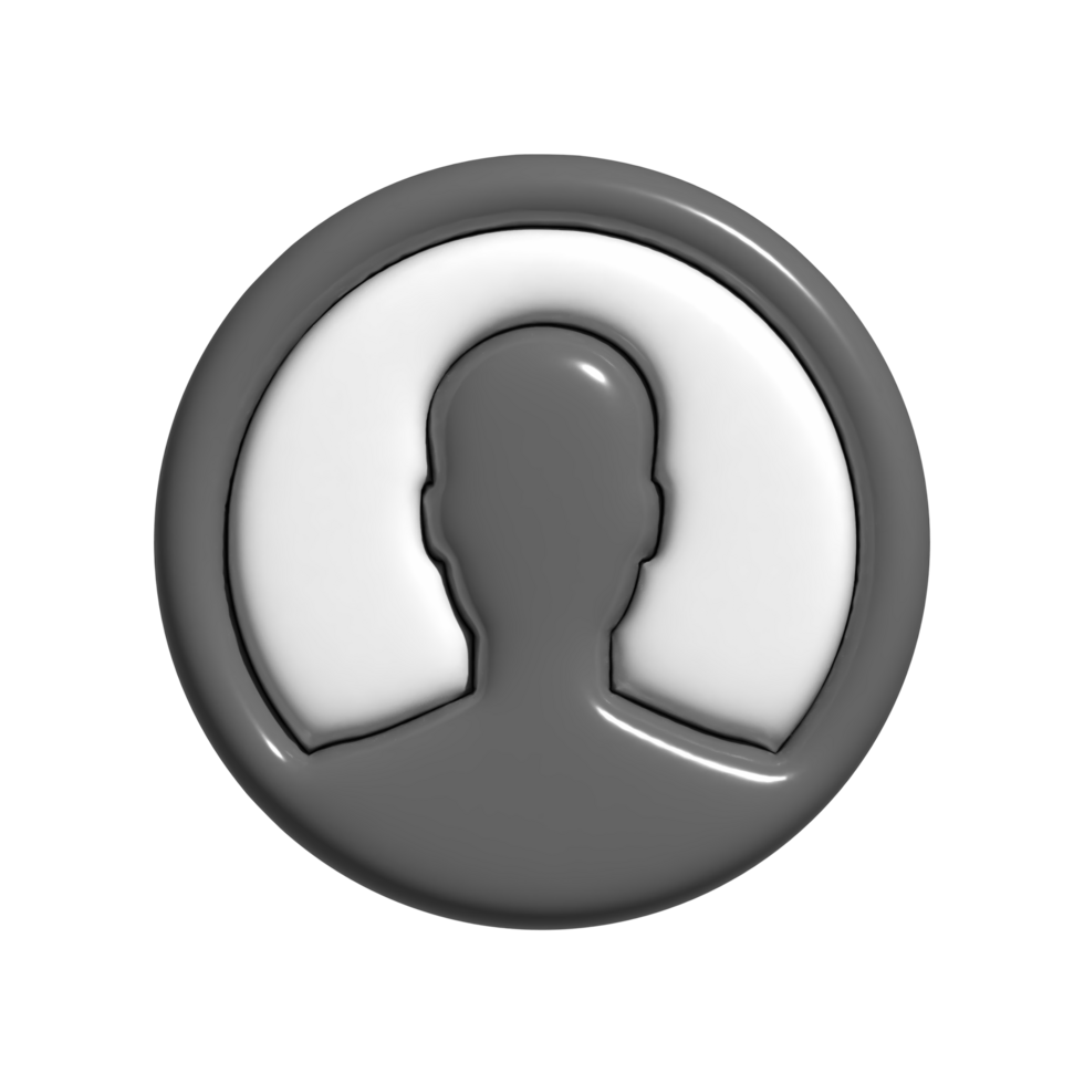3d icon of men profile people png