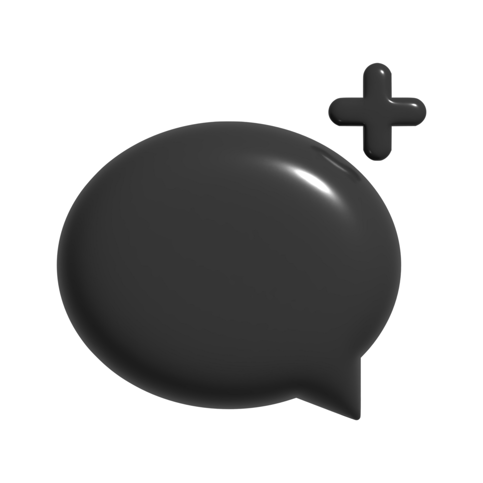 3d chat bubble icon illustration png