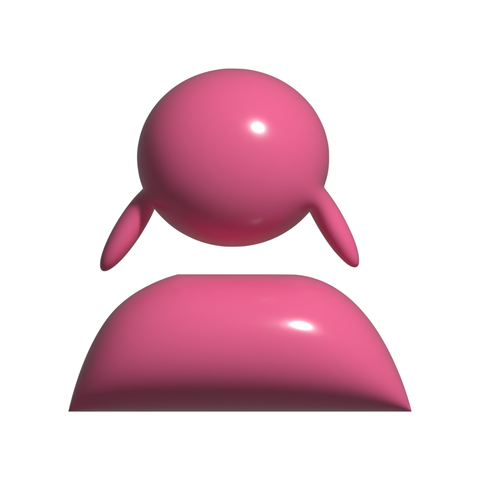 3d icon of female profile people png