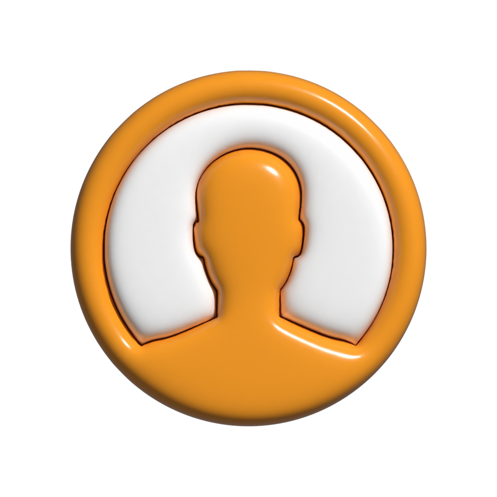 3d icon of men profile people png