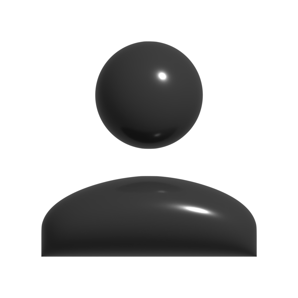 3d icon of man profile png