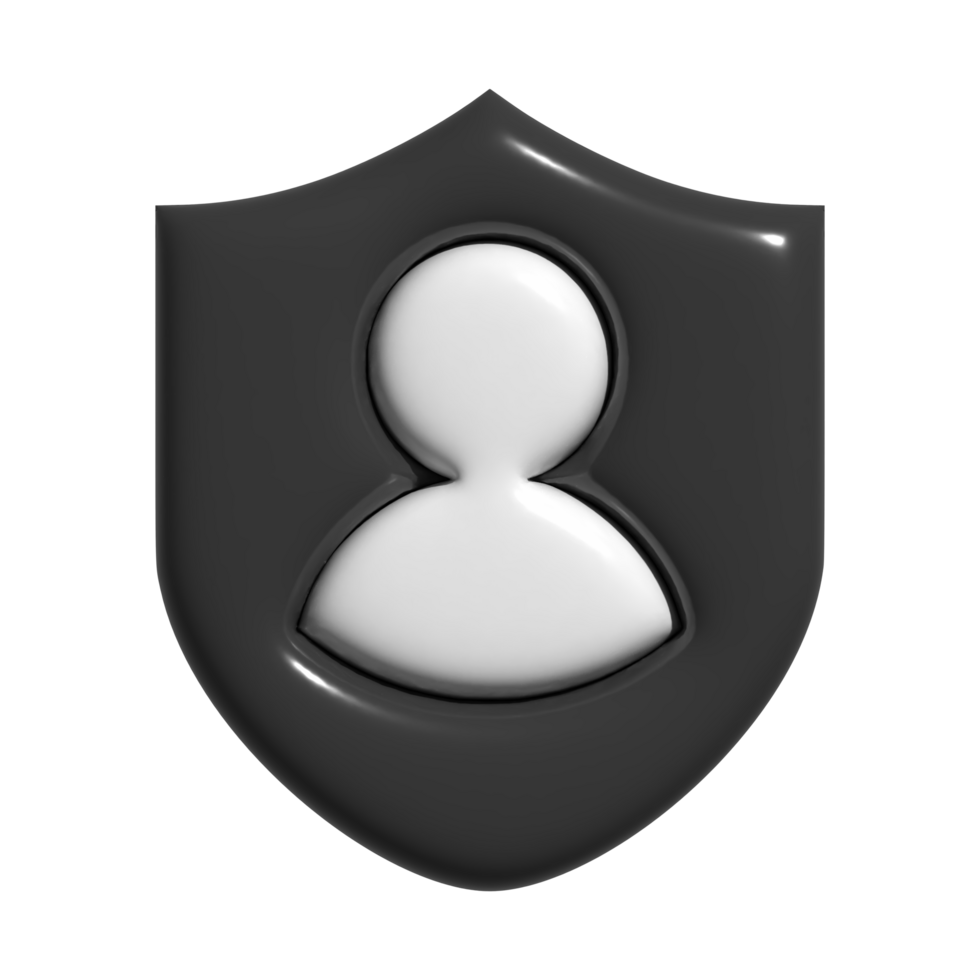 3d icon of profile privacy png