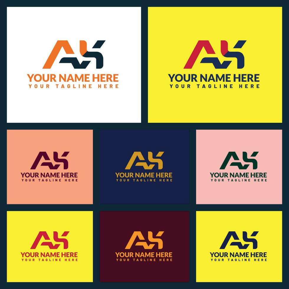 Ax letter logo or ax text logo and ax word logo design. vector