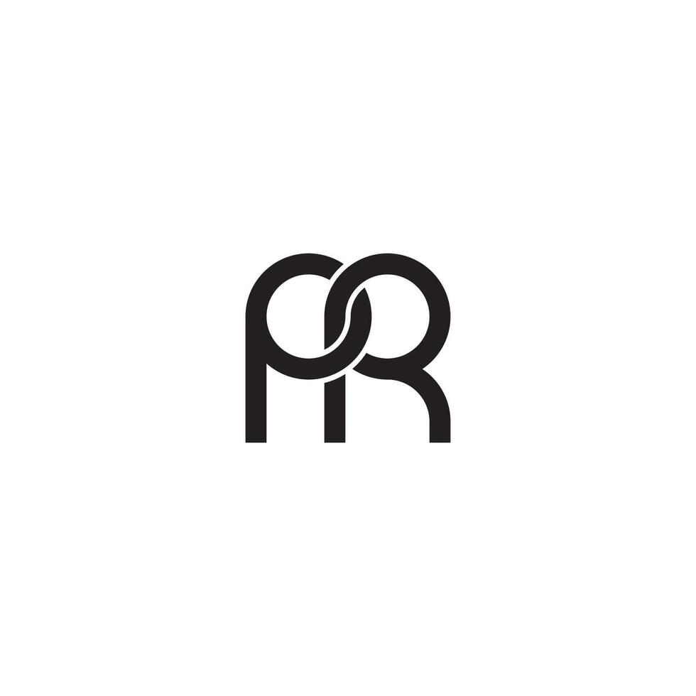 Letters PR Monogram logo design vector
