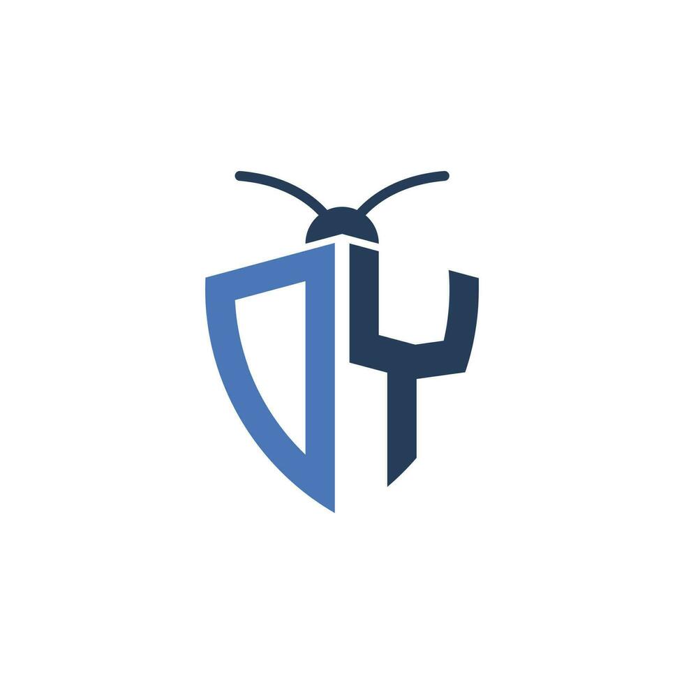Letters DY Pest Control Logo vector